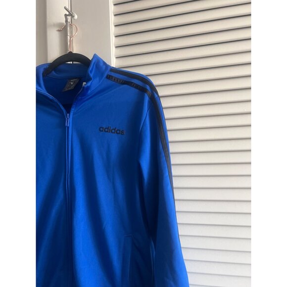 Mens Royal Blue Three Stripes Track Light Weight Jacket - Picture 5 of 7